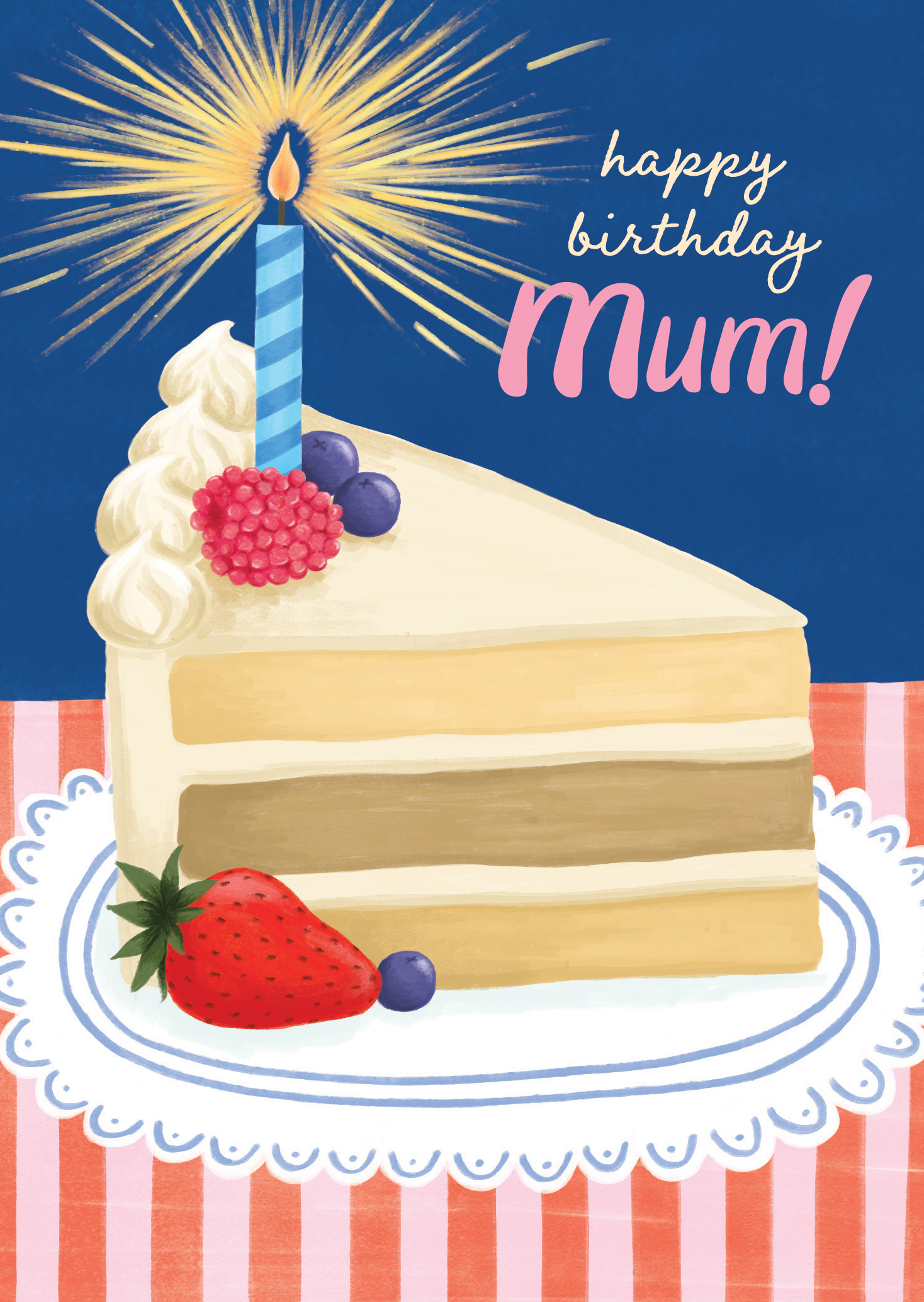 Bday Mum Cake Slice