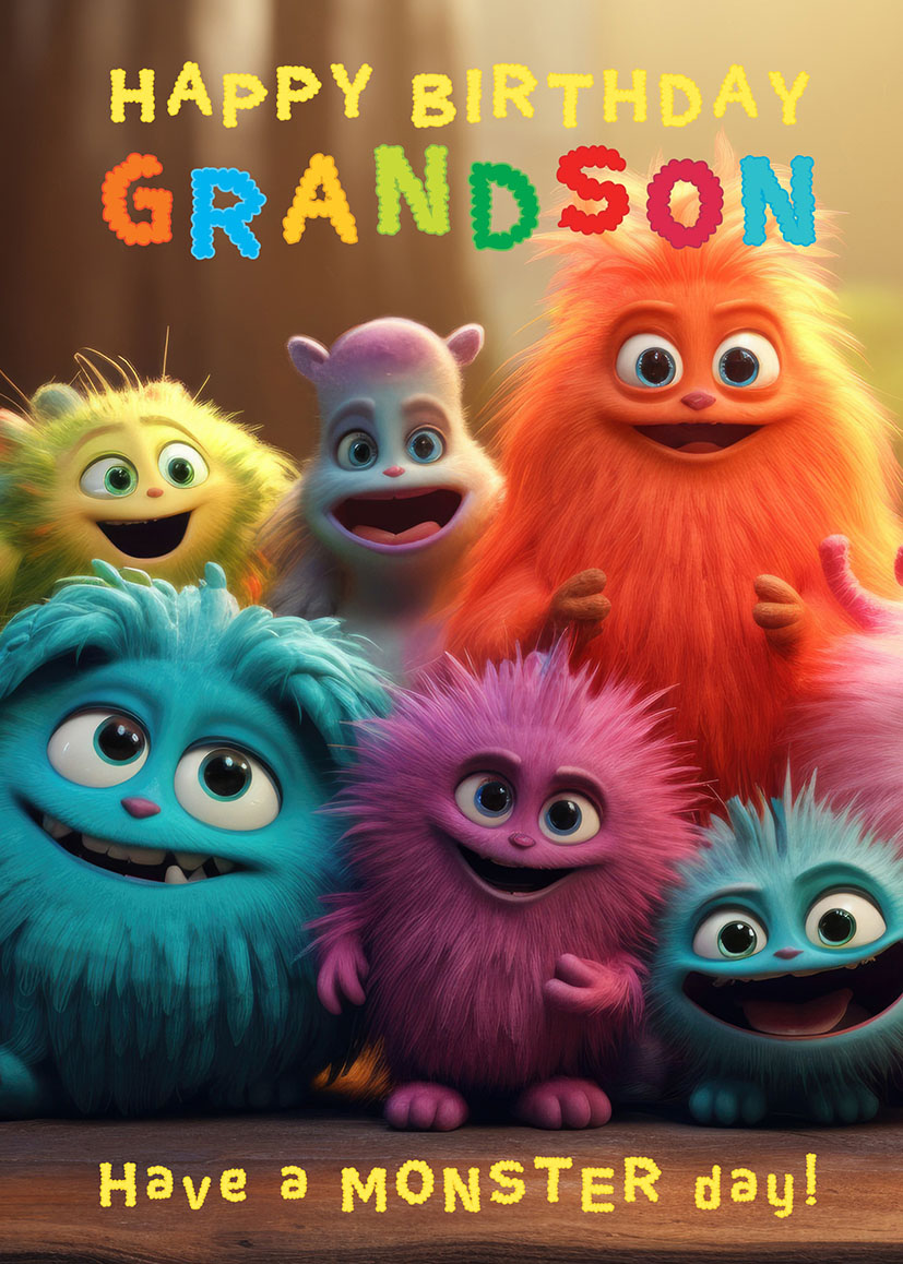 Bday Grandson Monsters