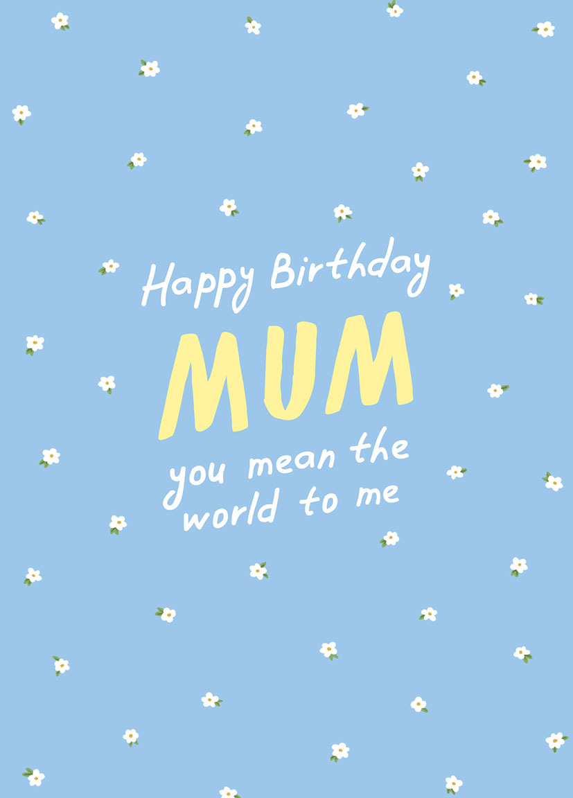 Happy Birthday Mum You Mean The Wrld