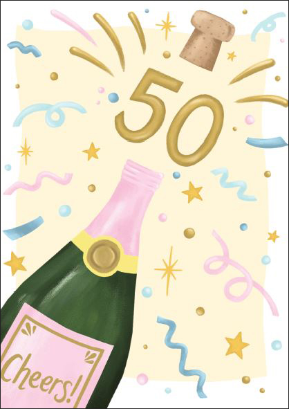 Age 50 Female Champagne Pop