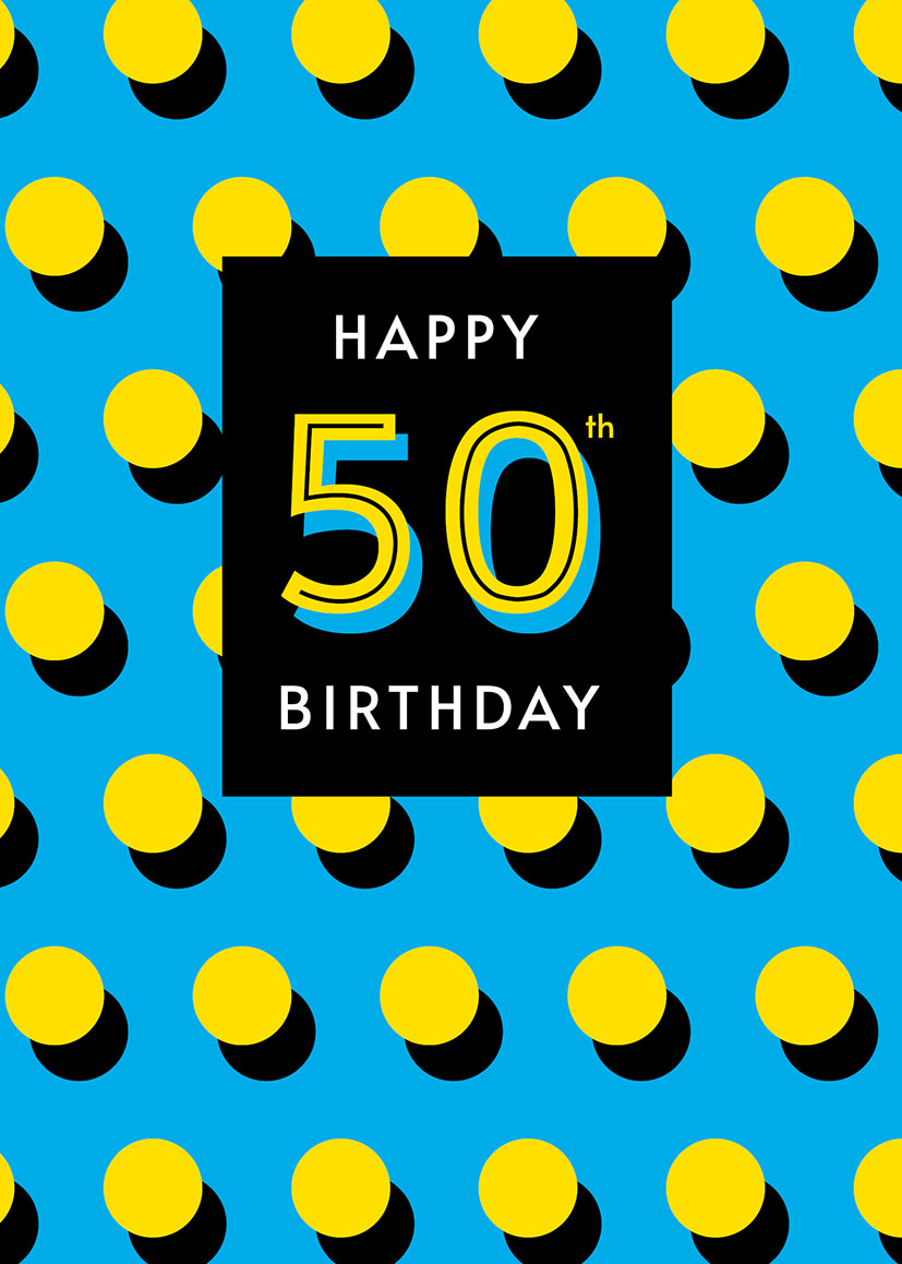 Age 50 Male Retro Dots