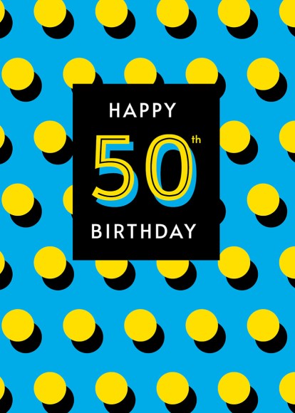 Age 50 Male Retro Dots