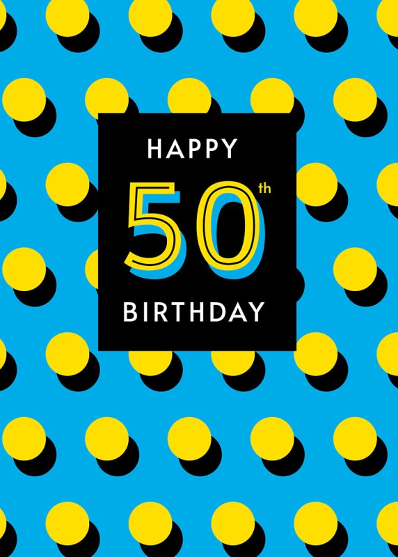 Age 50 Male Retro Dots