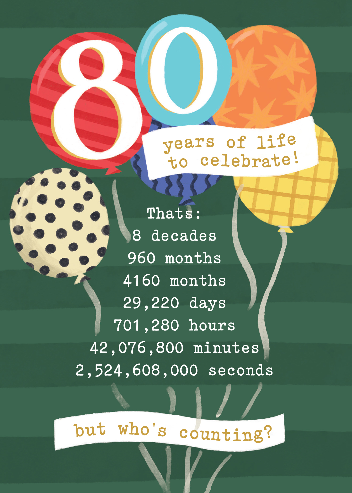 Age 80 Male Whos Counting