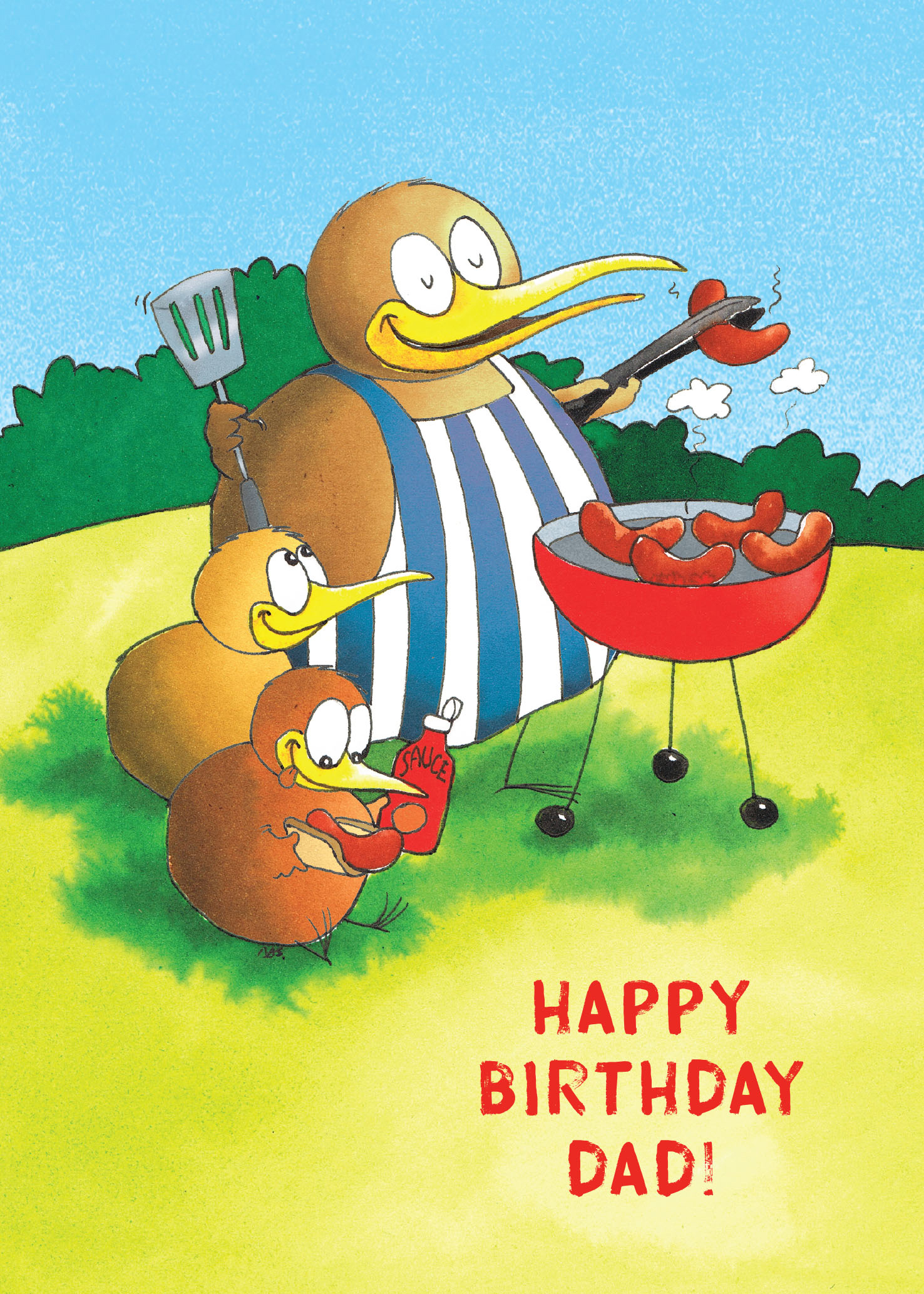 Kiwi Kartoons: Birthday Dad Barbq