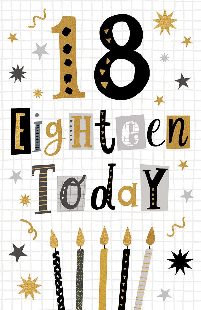 Capisco Noir: 18 Birthday Txt Candle