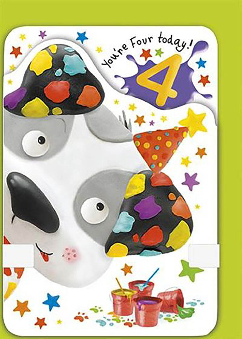 Age 4 Girl Puppy And Paint