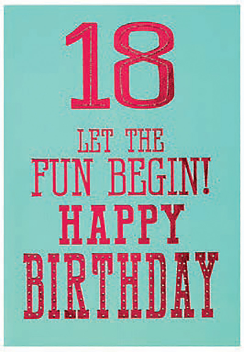 Birthday The Spec Yrs 18Th Female