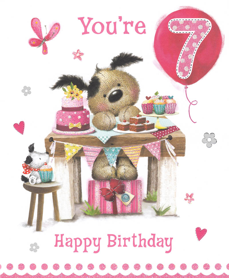 Age 7 Girl Dogs And Cake