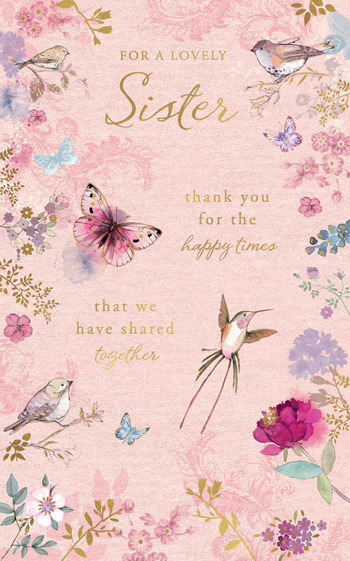 Sister Butterfly Bird Floral ^