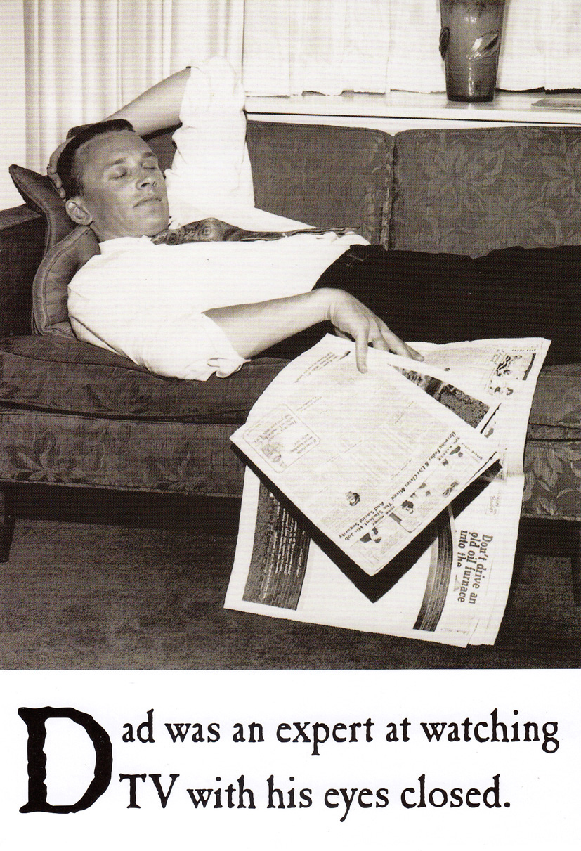 On The Ceiling: Dad On Couch^