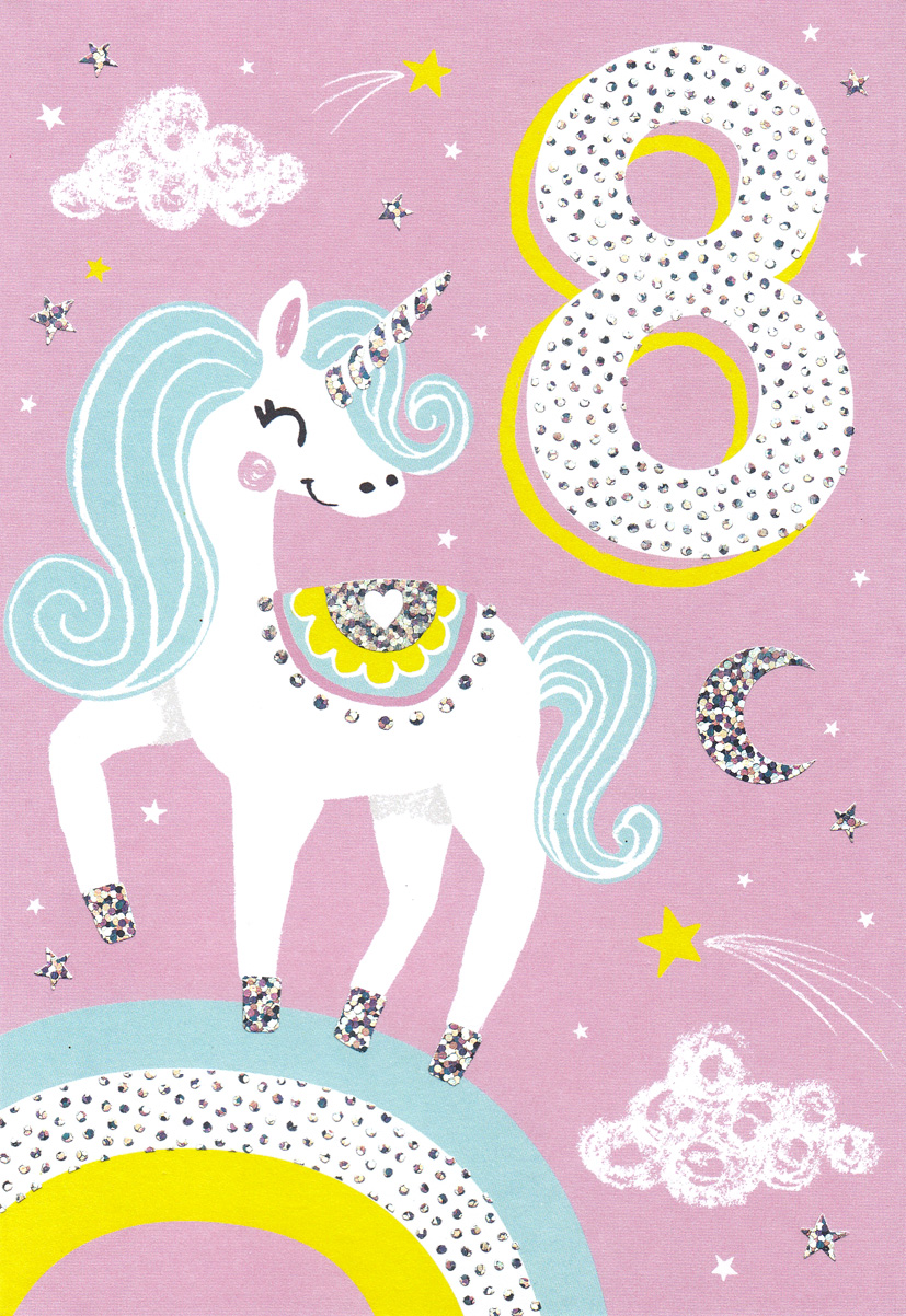 Age 8 Girl Unicorn Rainbow