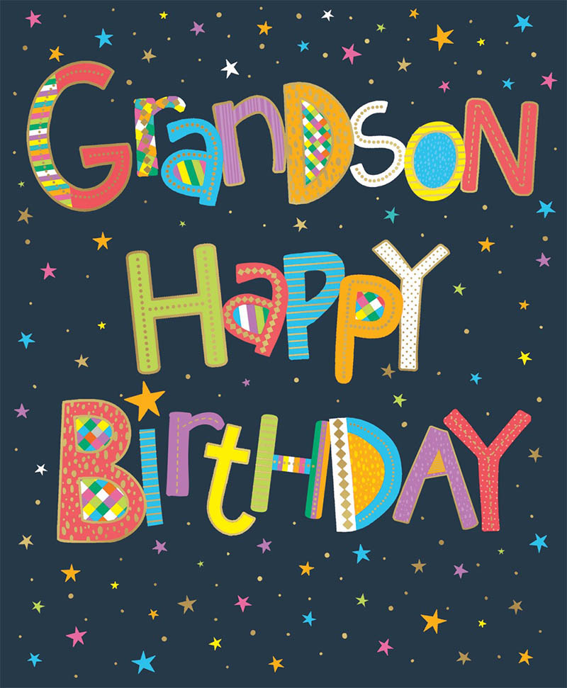 Happy Birthday Grandson Text ^