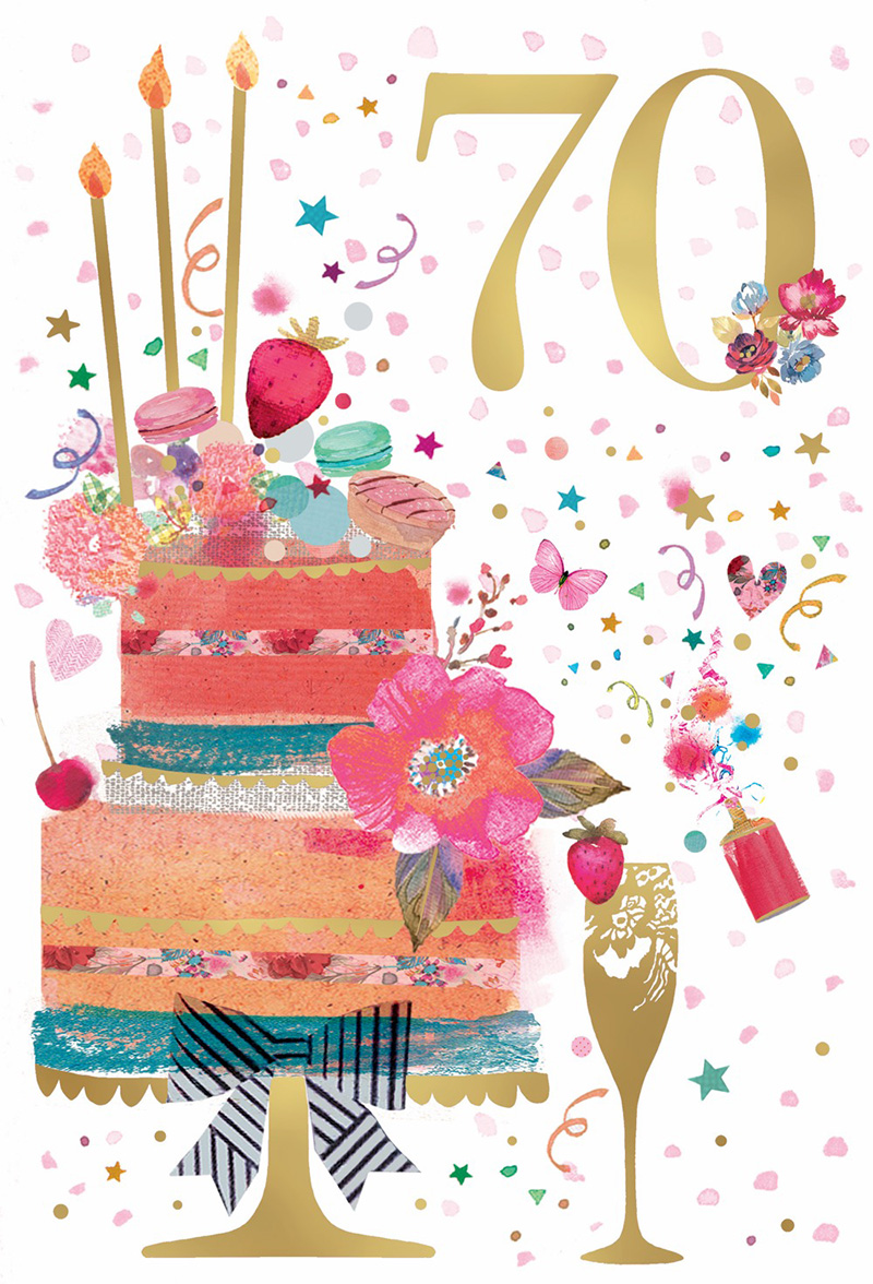 Ww Age Birthday Fem 70 Cake Floral