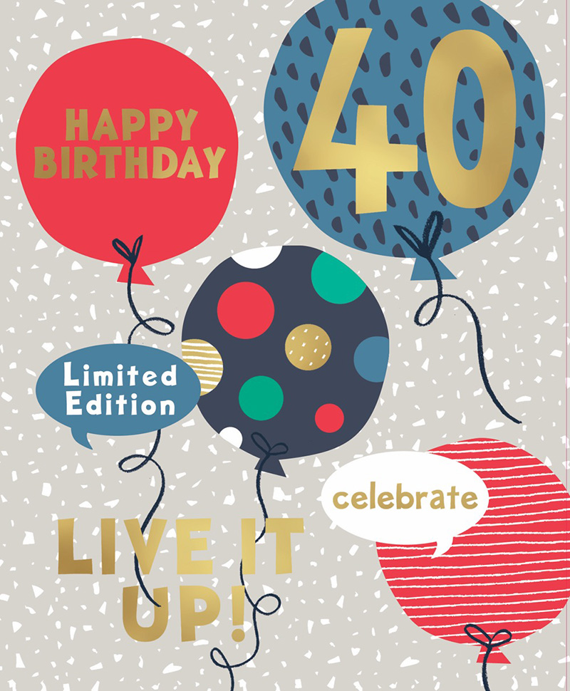 Age 40 Male Typo Balloon