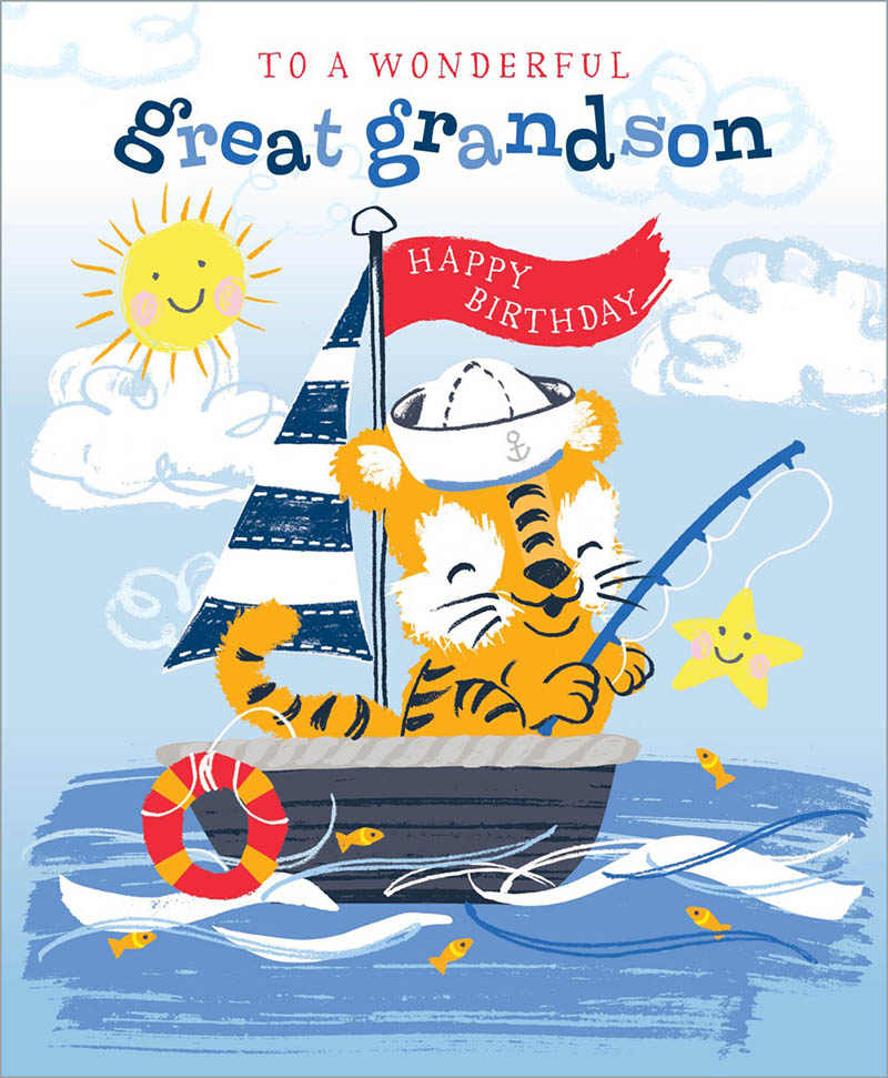 Birthday Great Grandson Tiger On Boat