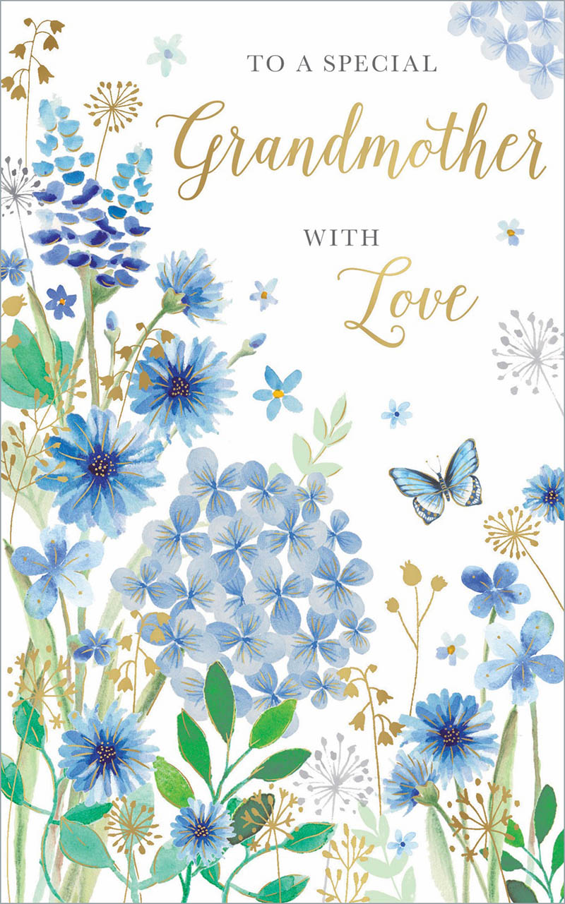 Grandmother Blue Flowers