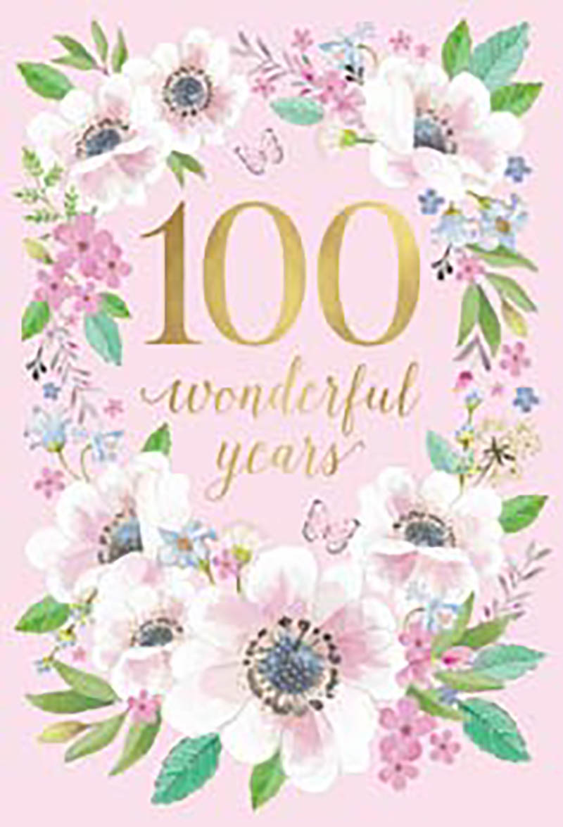 Age100 Floral Border