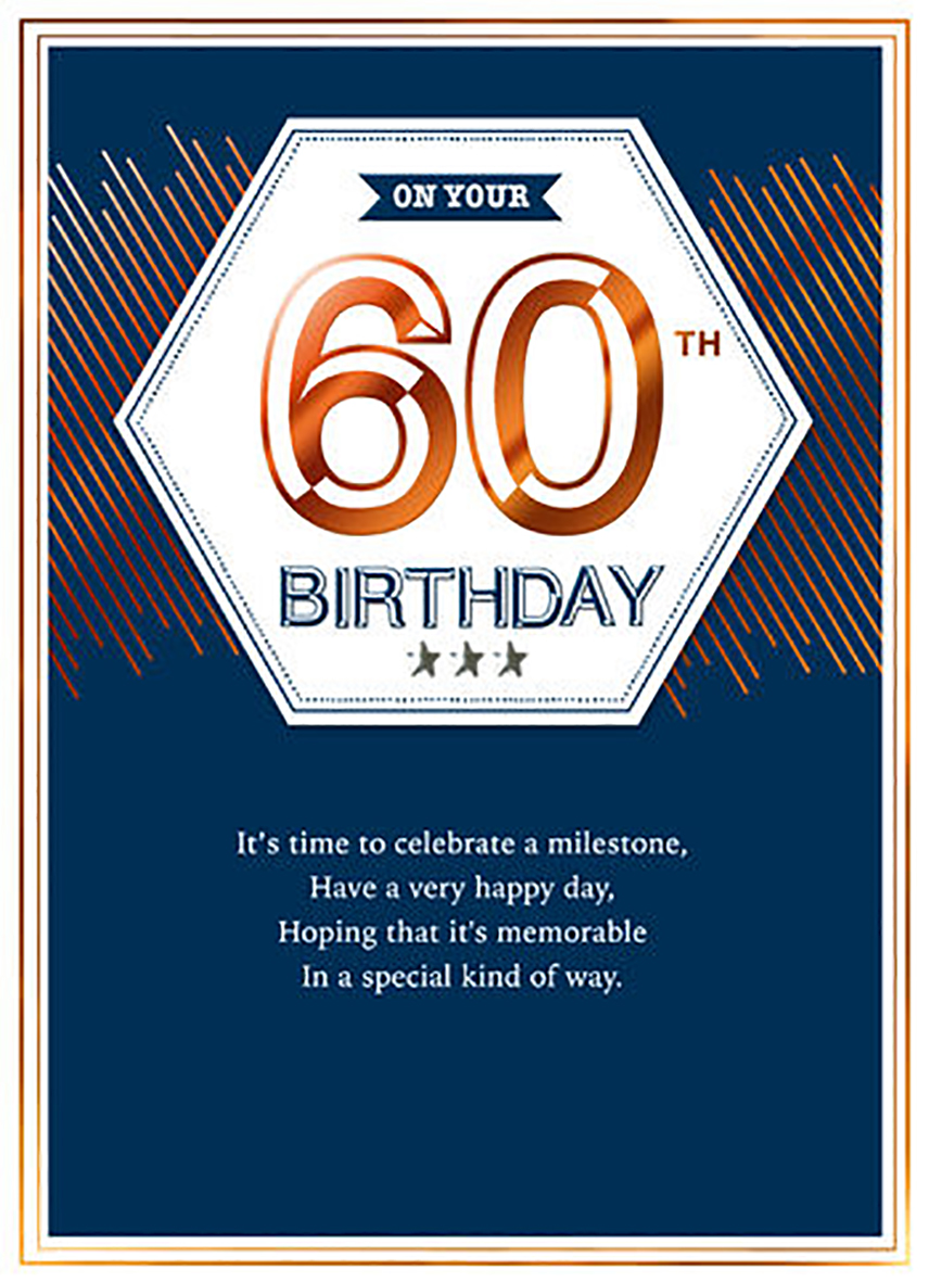Copper Script: Age 60 Male Birthday