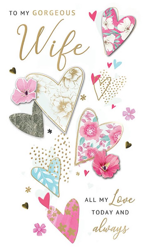 Champagne: Wife Birthday Hearts