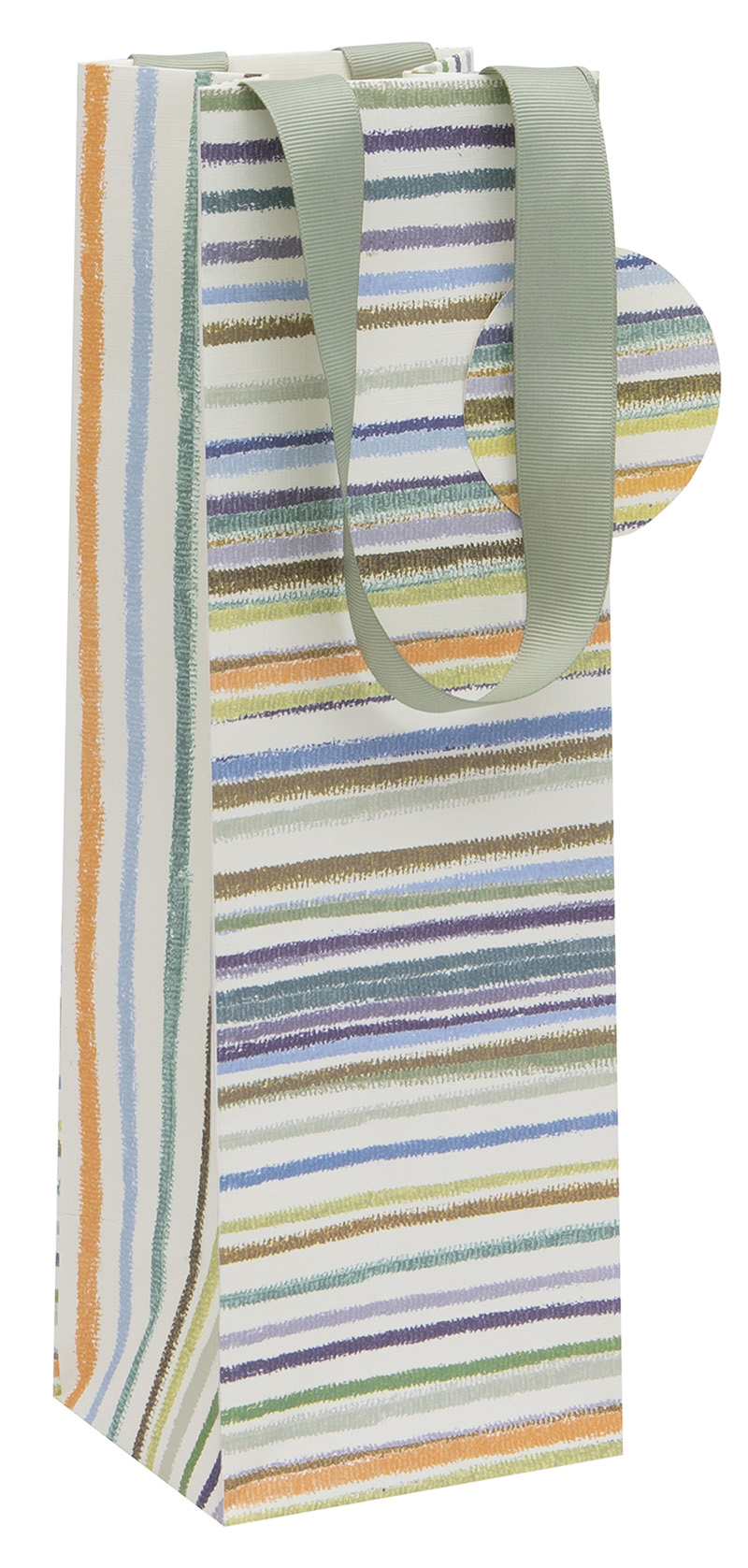 Gift Bag (Bottle): Stephanie Dyment Green Stripes
