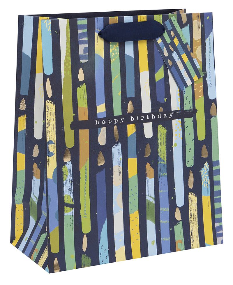 Gift Bag (Large): Blue Candles