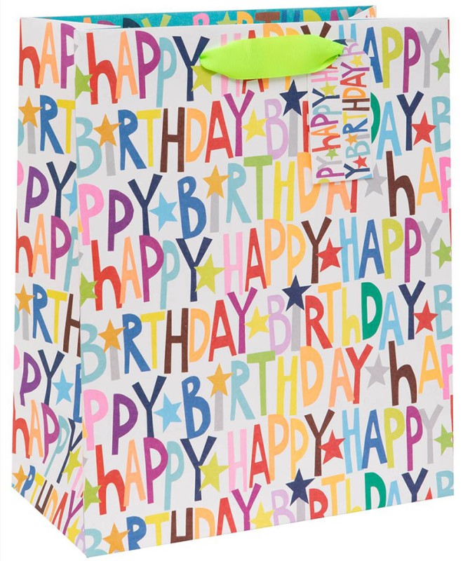 Gift Bag (Large): Paper Salad Happy Birthday
