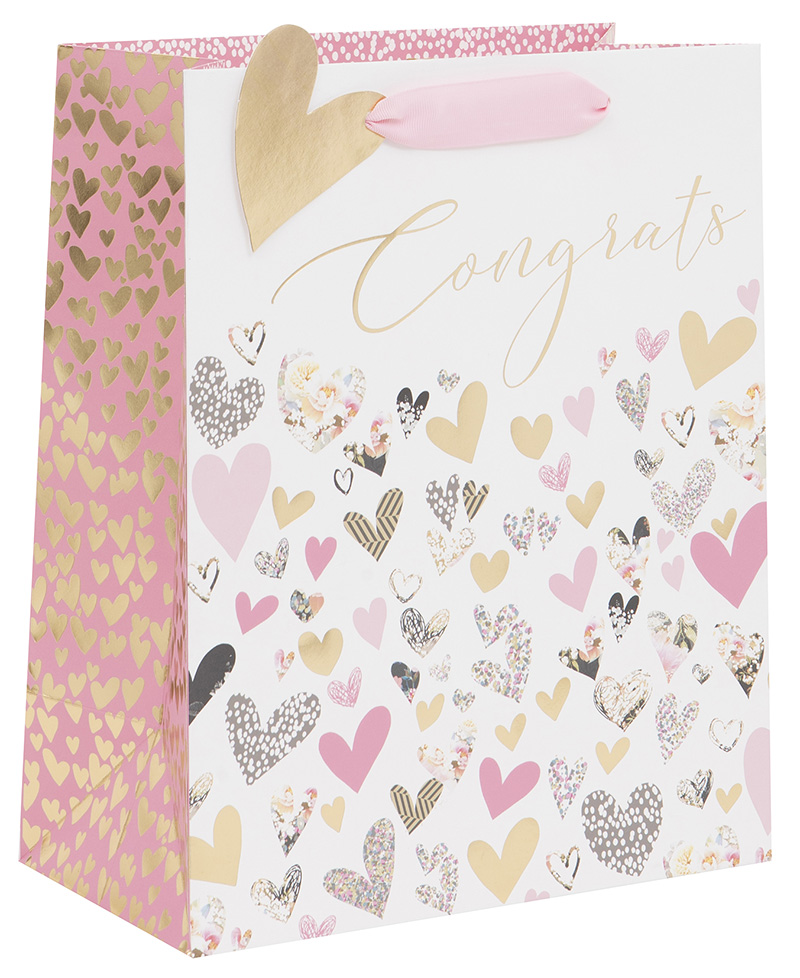 Gift Bag (Large): Stephanie Dyment Congrats Heart