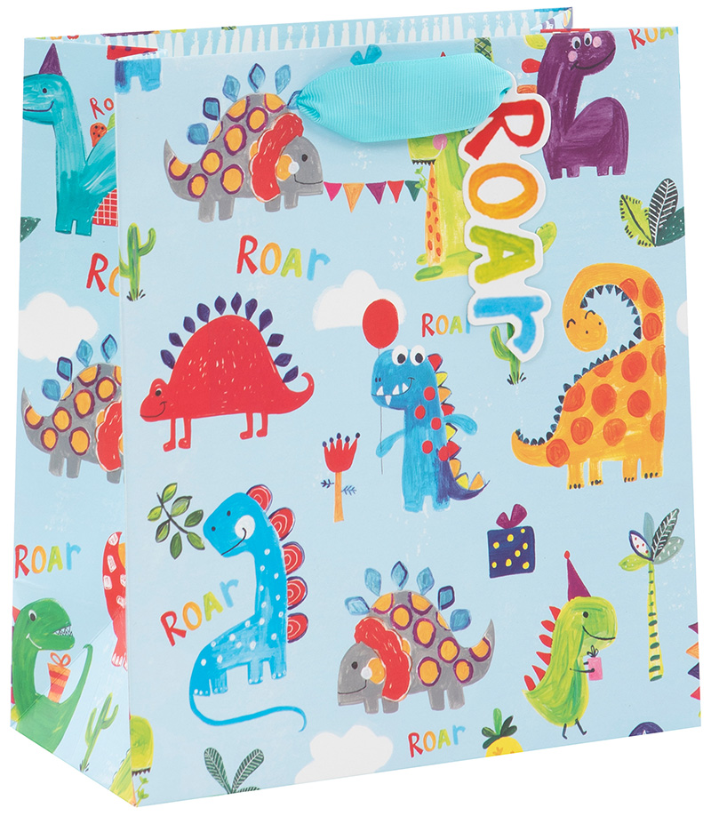Gift Bag (Medium): Paper Salad Dinosaurs