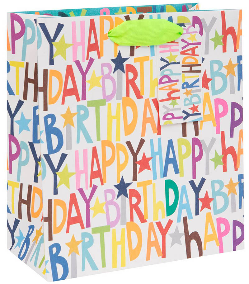 Gift Bag (Medium): Paper Salad Happy Birthday