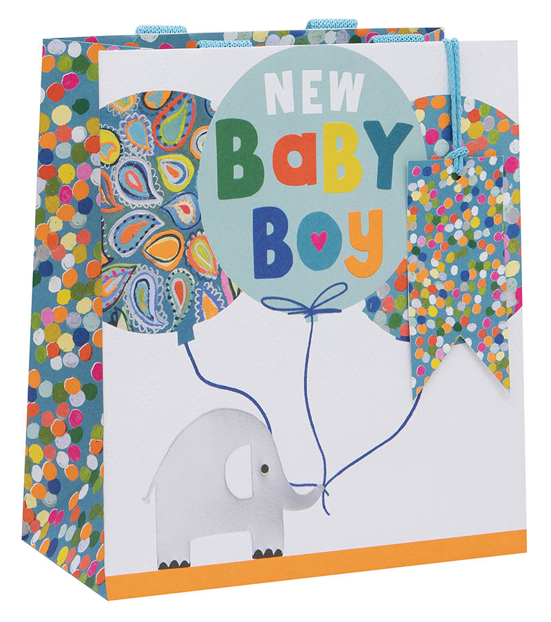 Gift Bag (Medium): Baby Boy Baloons