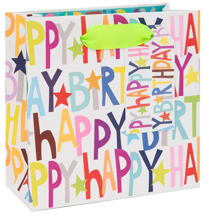Gift Bag (Small): Paper Salad Happy Birthday