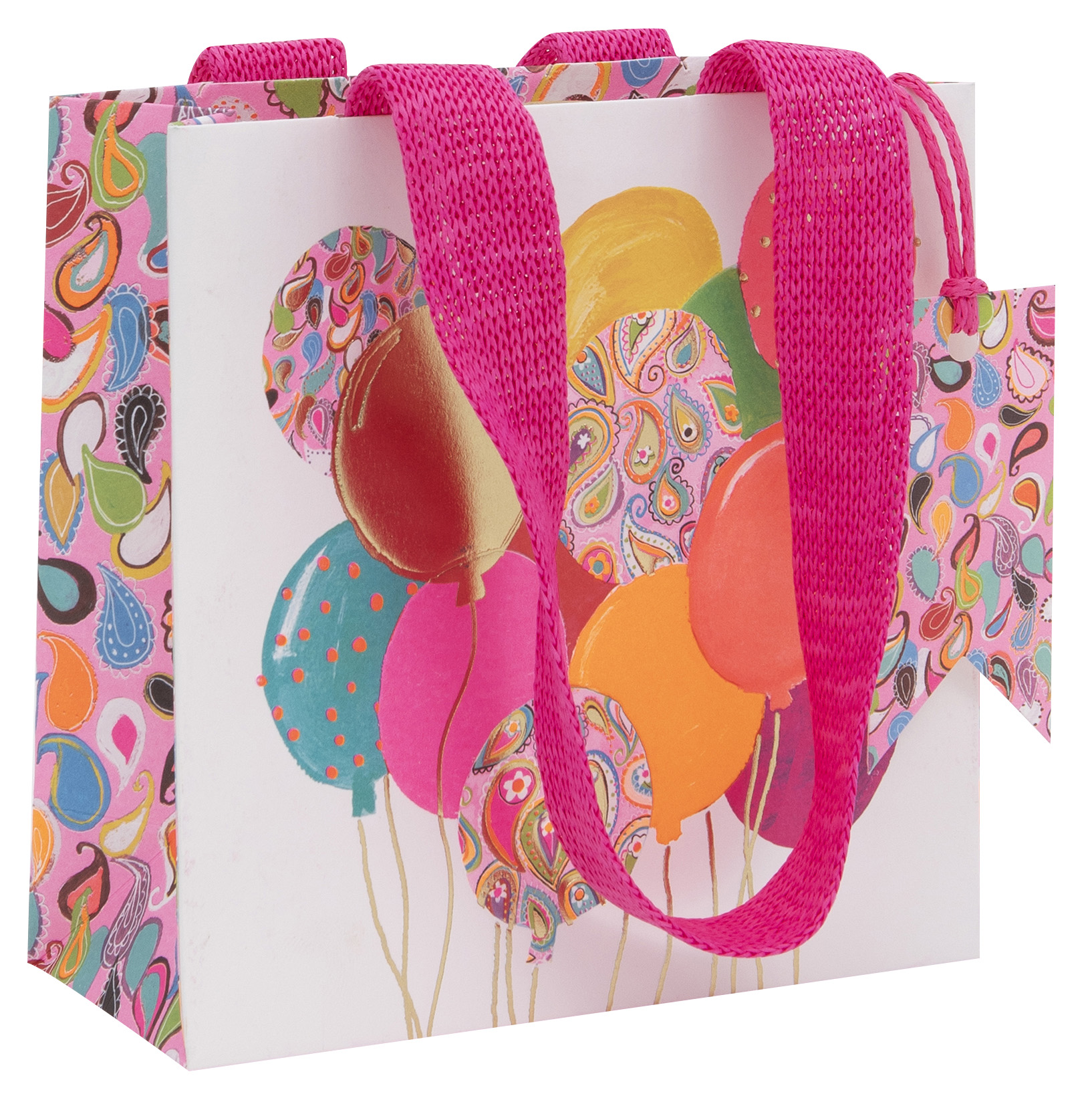 Gift Bag (Small): Paper Salad Balloons Pink