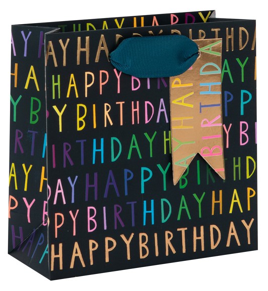 Gift Bag (Small): Paper Salad Blue Script