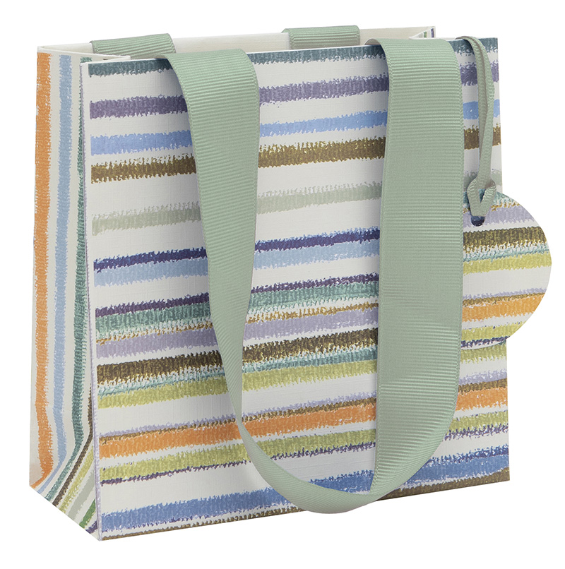 Gift Bag (Small): Stephanie Dyment Green Stripes