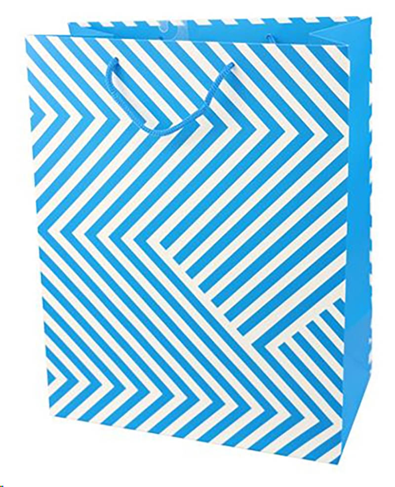 Gift Bag (Large): Blue Stripes
