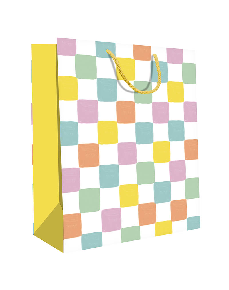 Gift Bag (Large): Pastel Checker