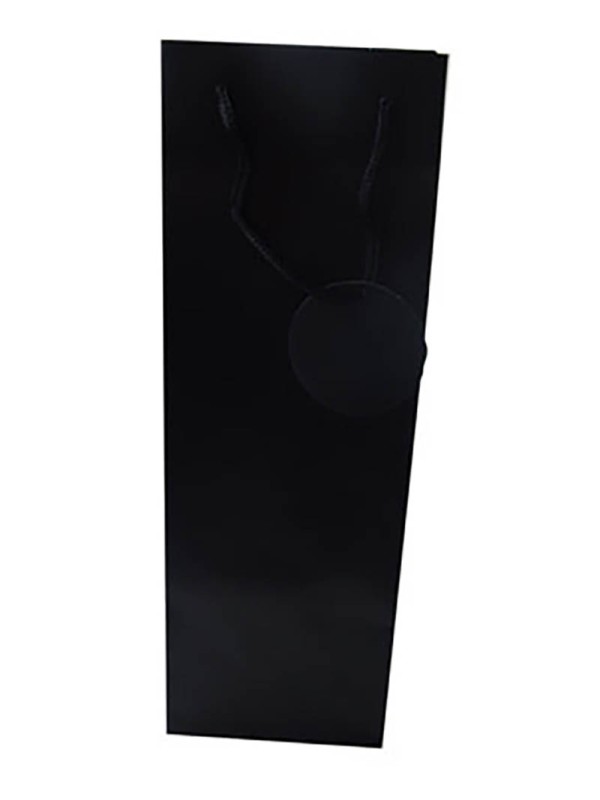 Gift Bag (Bottle): Solid Colour Black