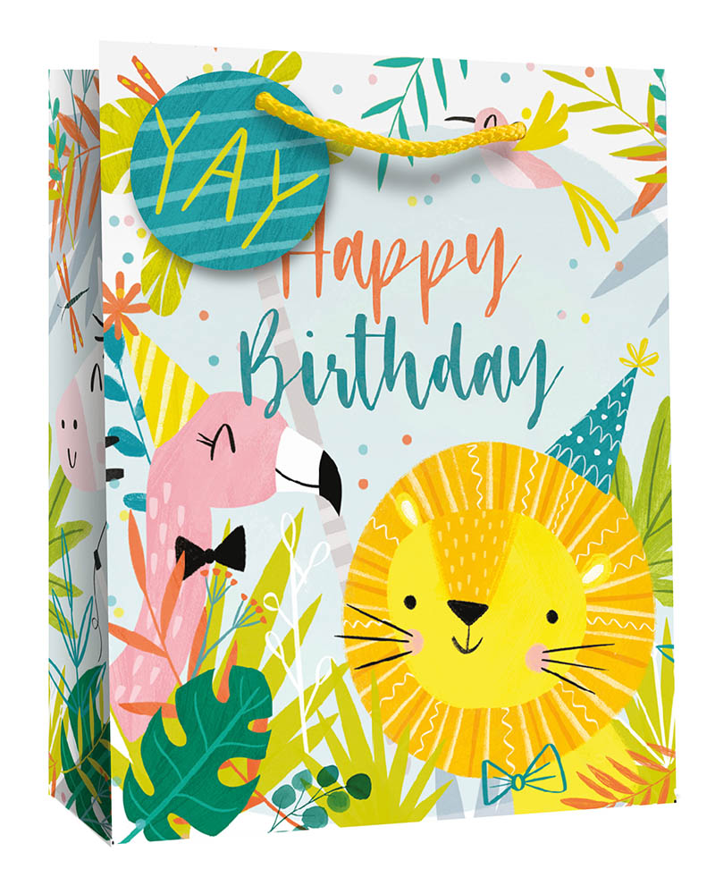 Gift Bag (Large): Juv Girl Animals