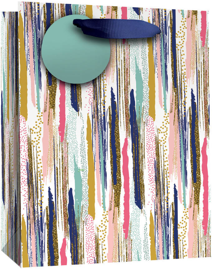 Gift Bag (Large): Gold Pink Balloon