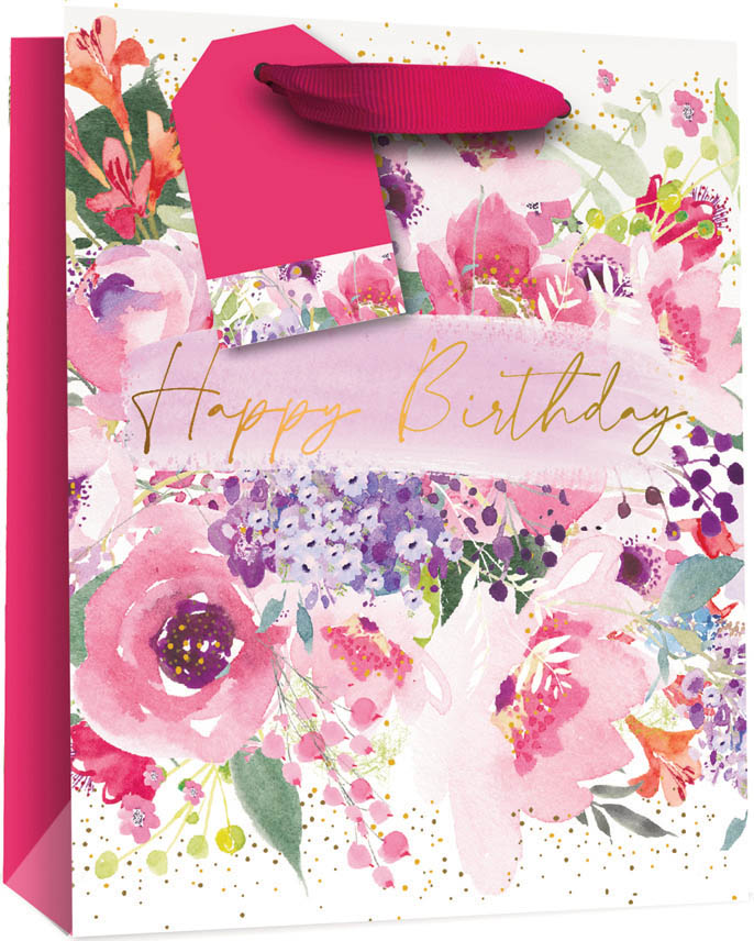 Gift Bag (Large): Birthday Florals