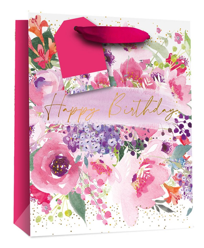 Gift Bag (Large): Birthday Florals