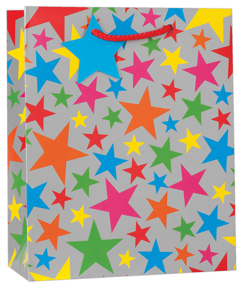 Gift Bag (Large): Colourful Stars