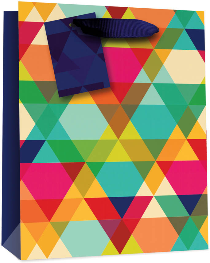 Gift Bag (Large): Retro Triangles