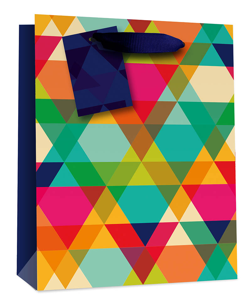 Gift Bag (Large): Retro Triangles