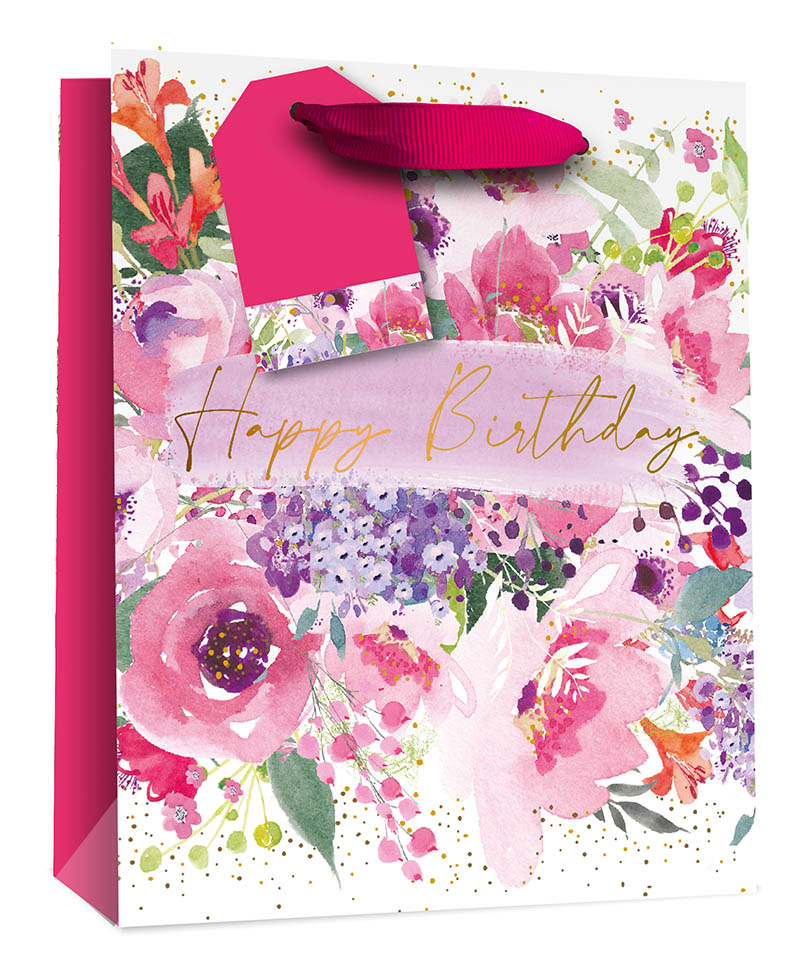 Gift Bag (Medium): Birthday Pretty Flora