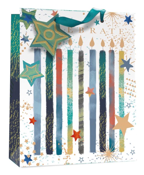 Gift Bag (Medium): Candle Hppy Birthday