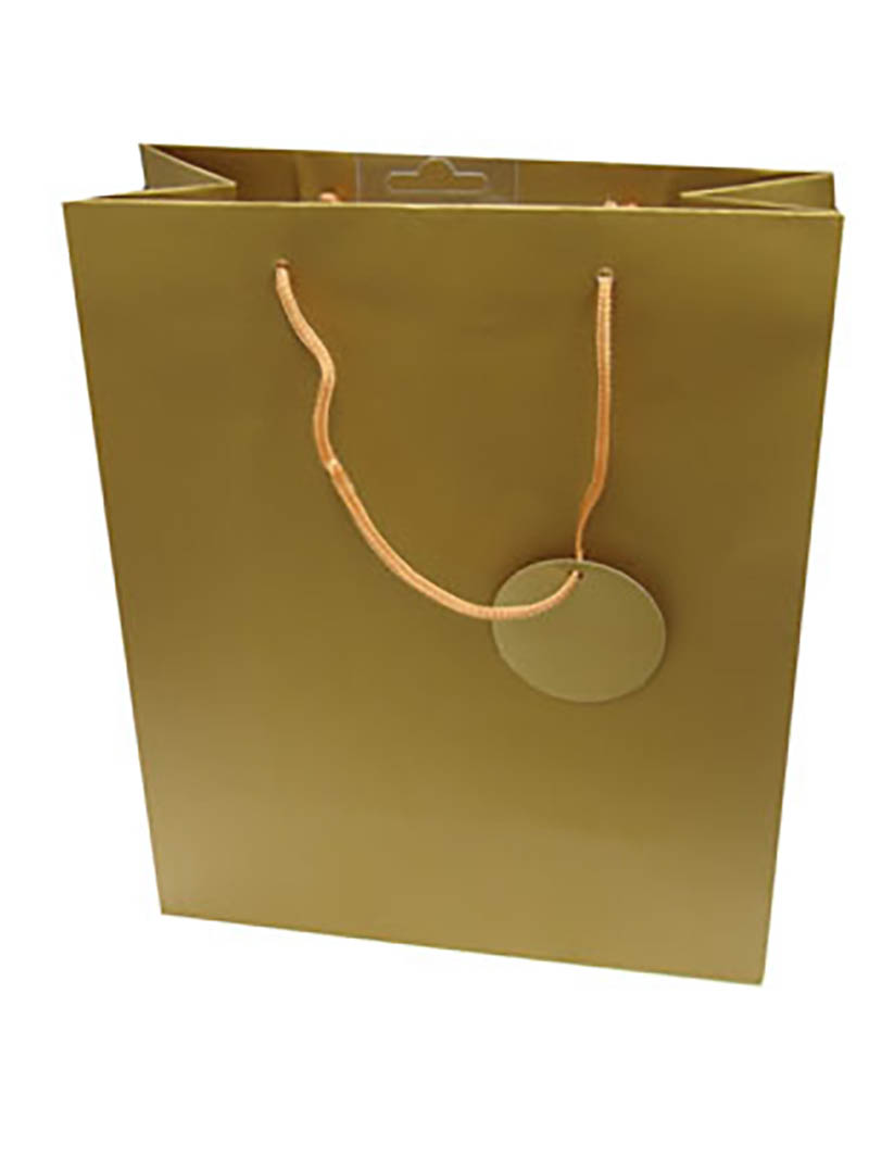 Gift Bag (Small): Solid Colour Gold