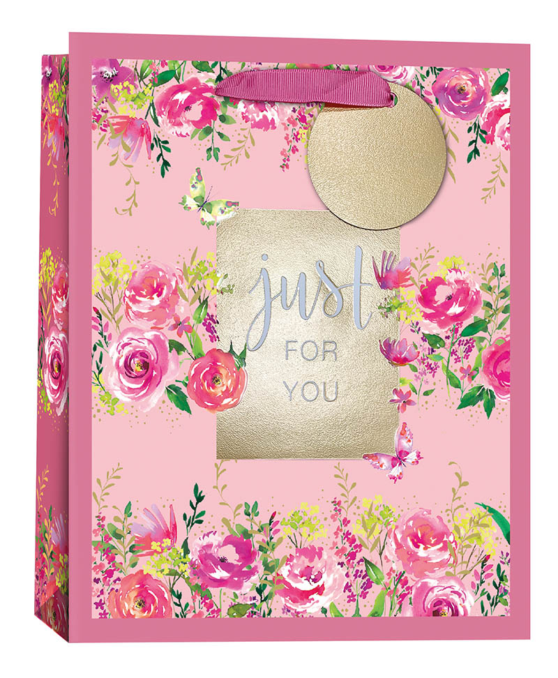 Gift Bag (Small): Pink Floral Just For You