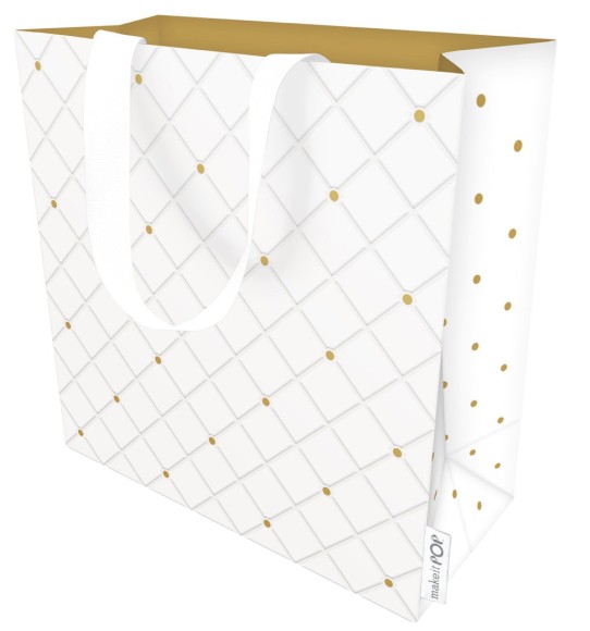 Gift Bag (Medium): Quilted Pearl
